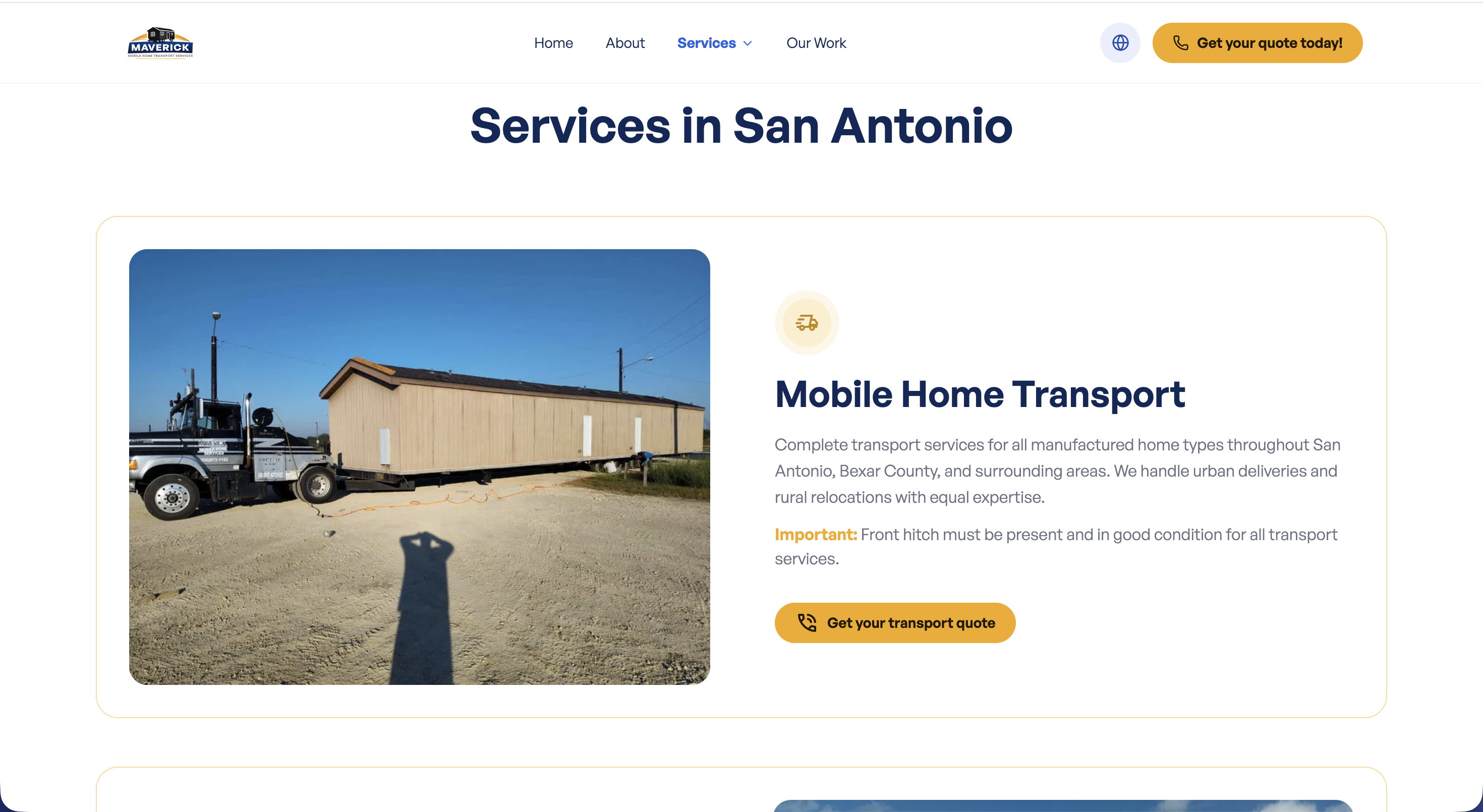 Services City Section Screen Capture
