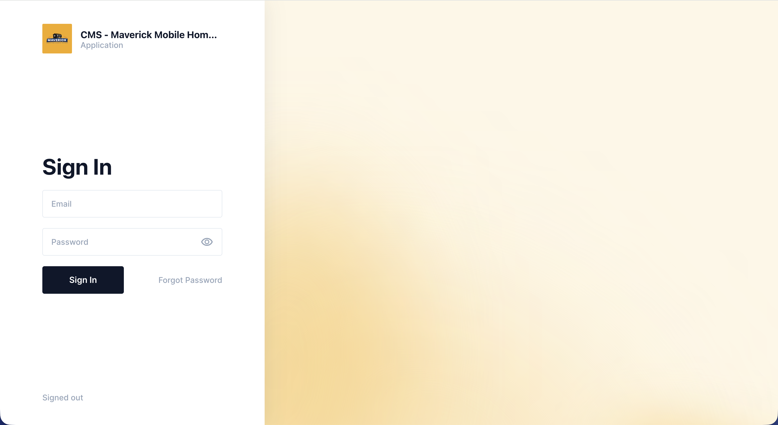 Login Page Screen Capture